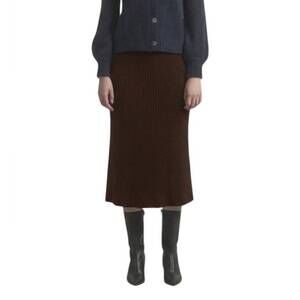 NEW M.PATMOS spencer midi skirt in espresso